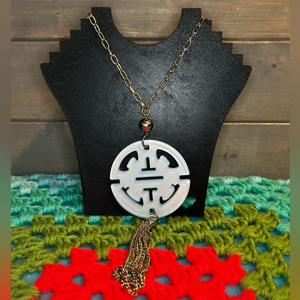3/$10 Zenzii Blue Pendant Tassel Necklace - Picture 2 of 6
